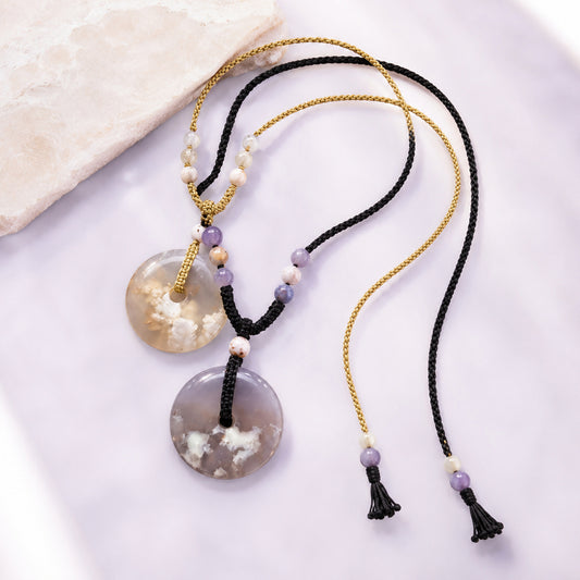 Twin Disc Pendant Necklace - bright main