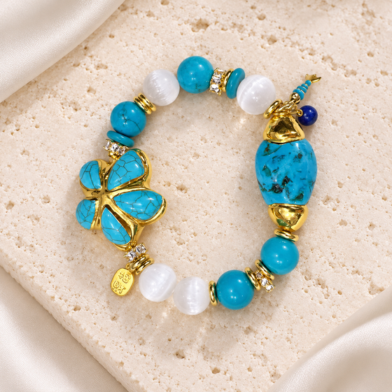 Turquoise Butterfly Charm Bracelet
