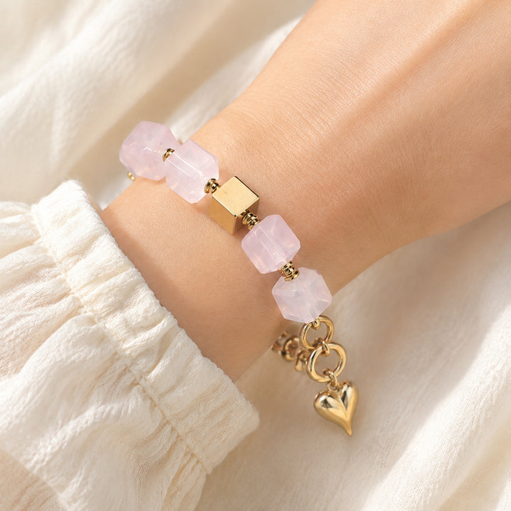 Blush Geometry Heart Bracelet
