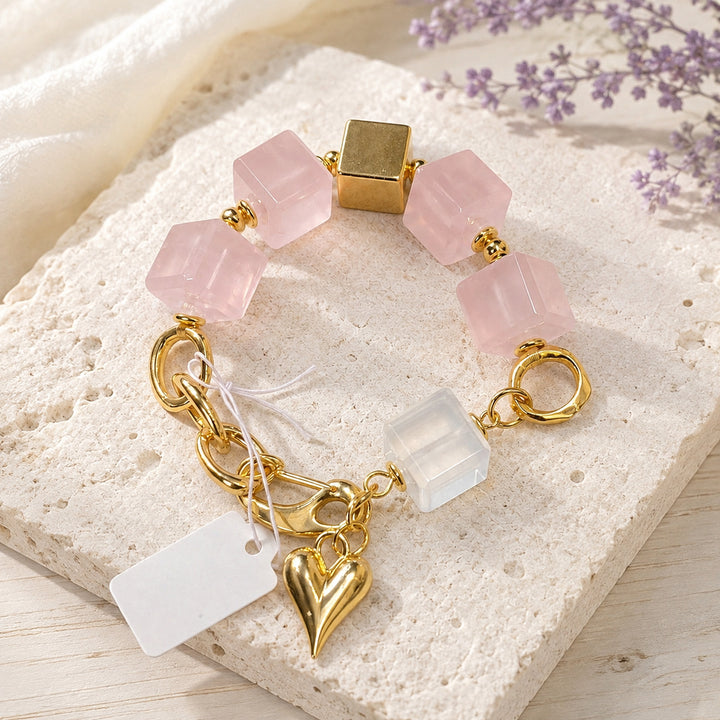 Blush Geometry Heart Bracelet
