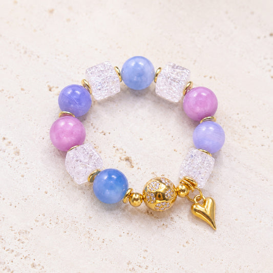 Violet Blue Heart Bracelet - bright main
