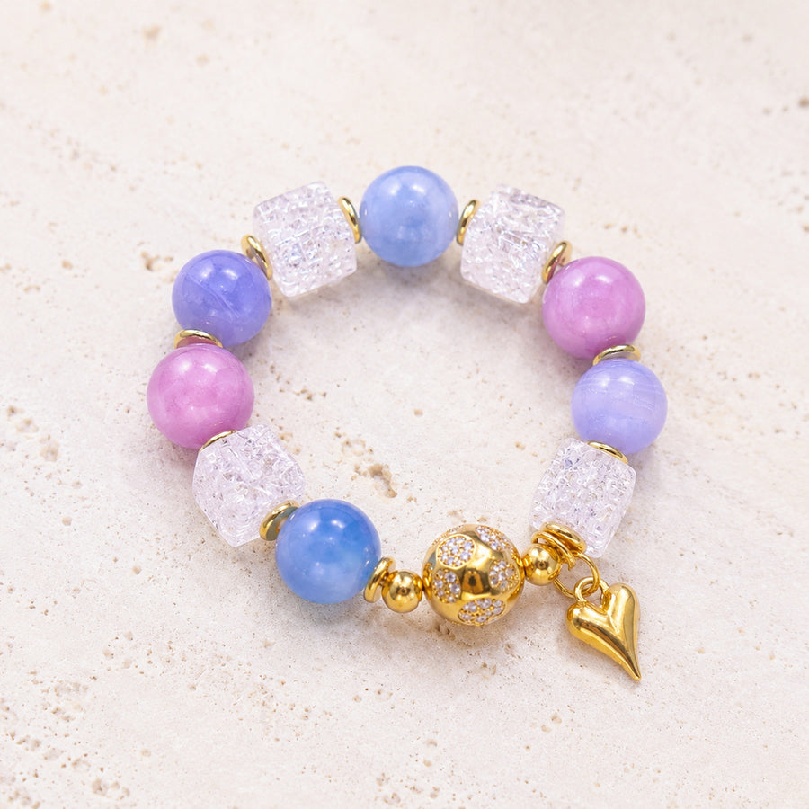 Violet Blue Heart Bracelet
