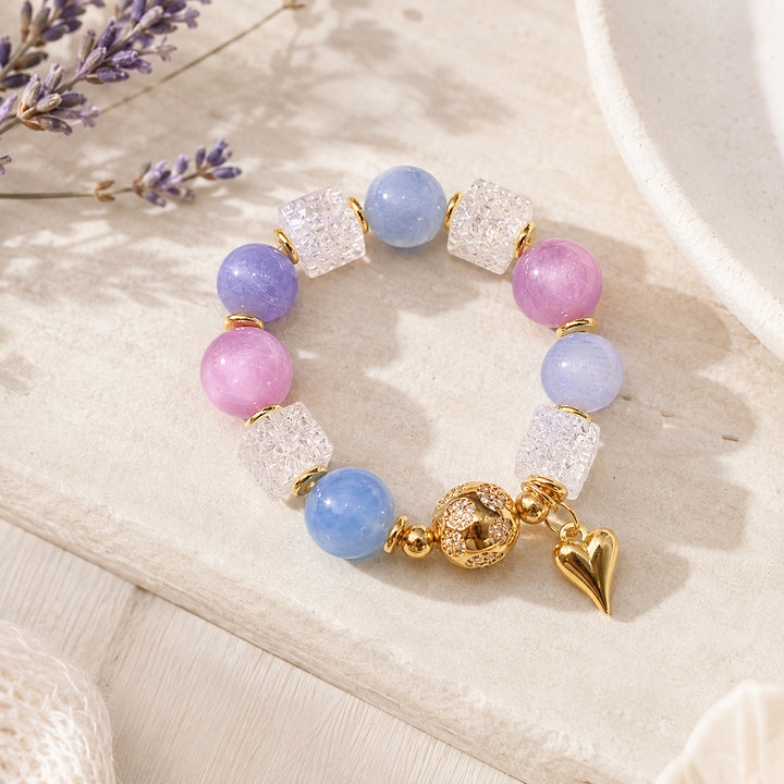 Violet Blue Heart Bracelet