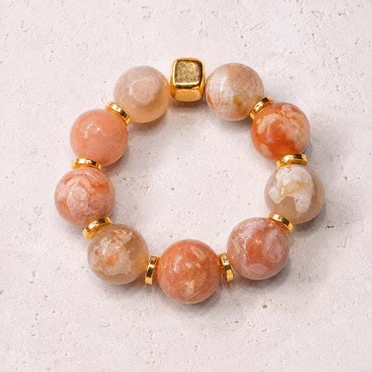 Peach Inclusion Crystal Bracelet - bright main