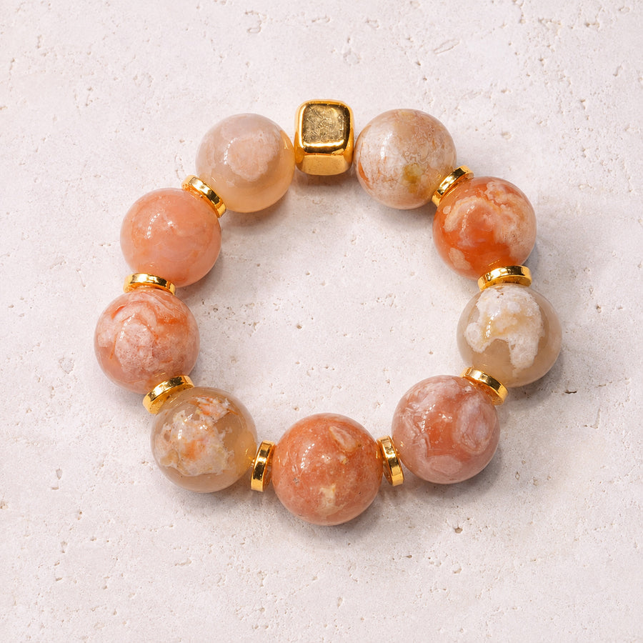Peach Inclusion Crystal Bracelet