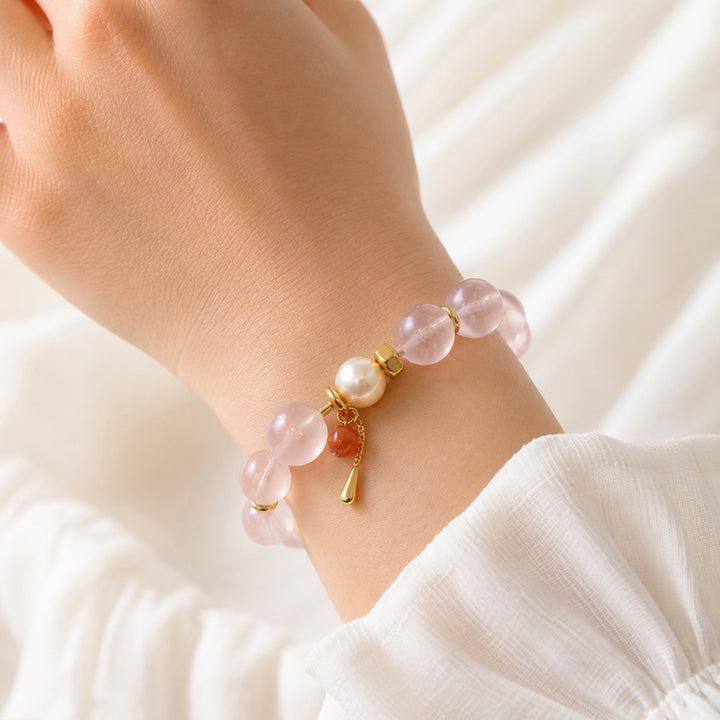 Rose Quartz Minimal Bracelet