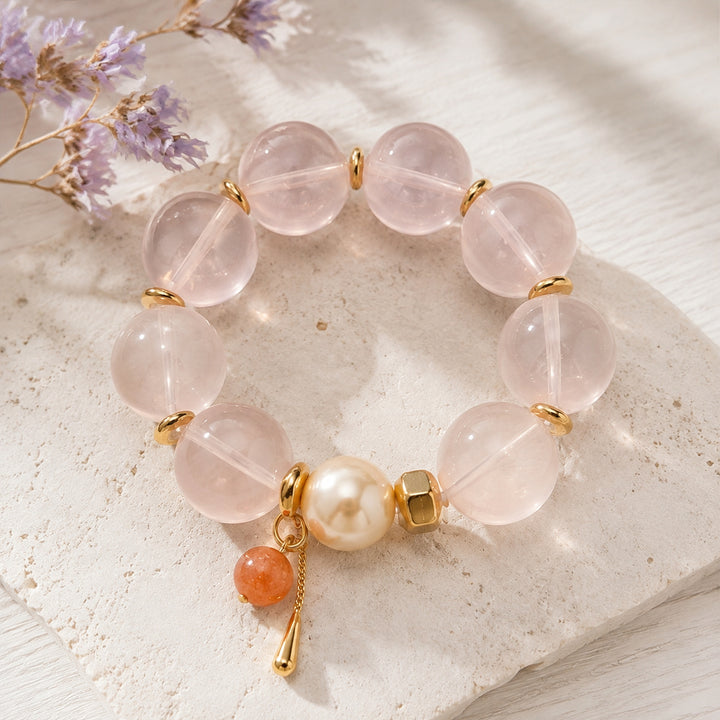 Rose Quartz Minimal Bracelet