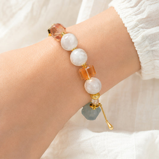 Coastal Sand Cube Bracelet - bright wearing
