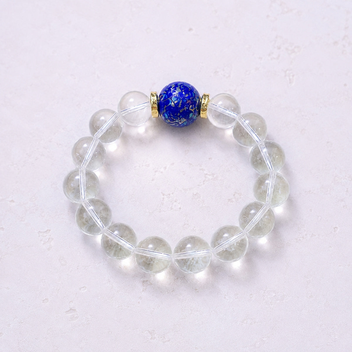 Clear Crystal Blue Bracelet live preview