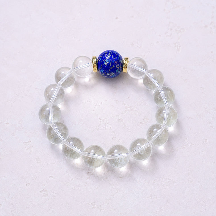 Clear Crystal Blue Bracelet - bright main