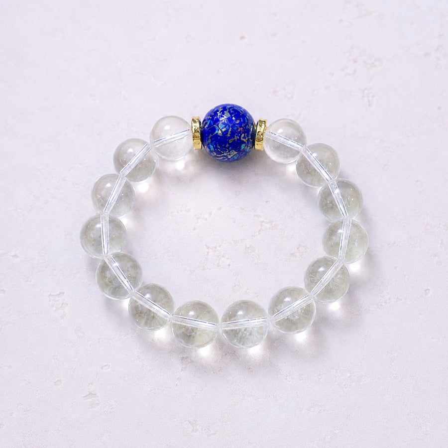 Clear Crystal Blue Bracelet