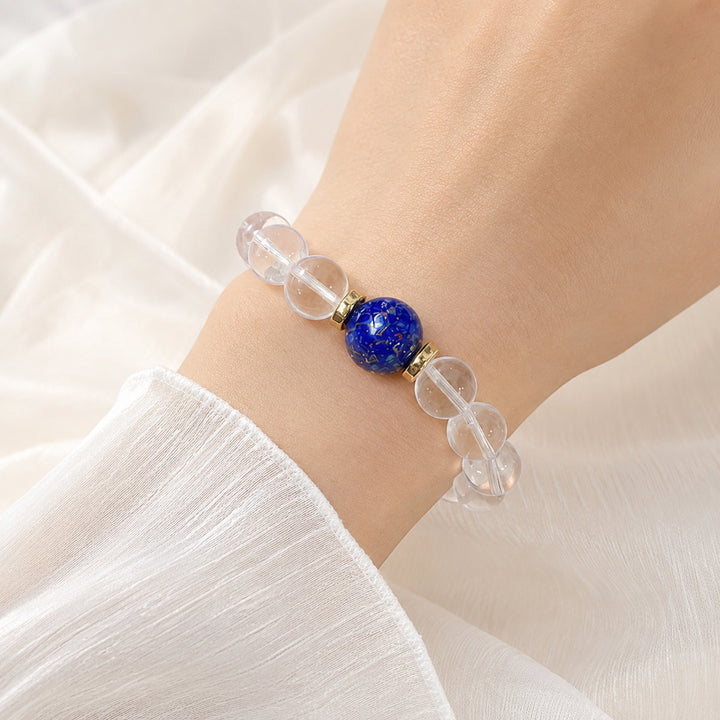 Clear Crystal Blue Bracelet