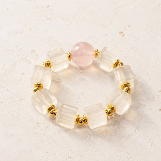 Soft Champagne Cube Bracelet - bright main