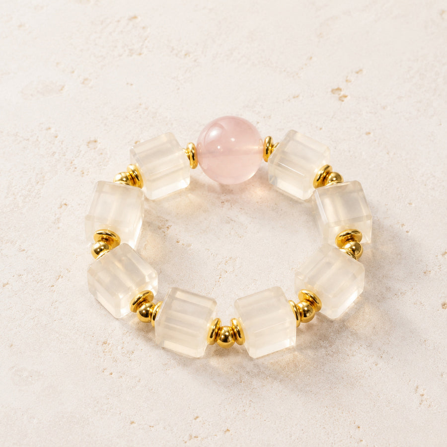 Soft Champagne Cube Bracelet