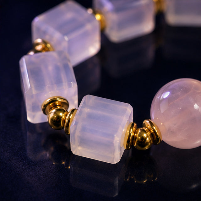 Soft Champagne Cube Bracelet
