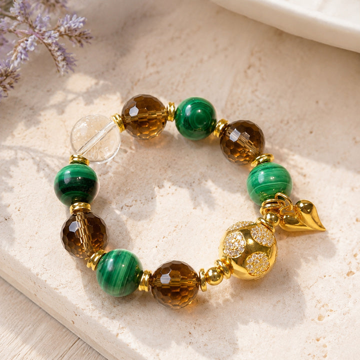 Emerald Amber Star Bracelet
