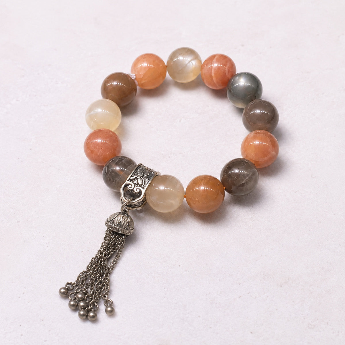 Peach Moon Tassel Bracelet - bright main