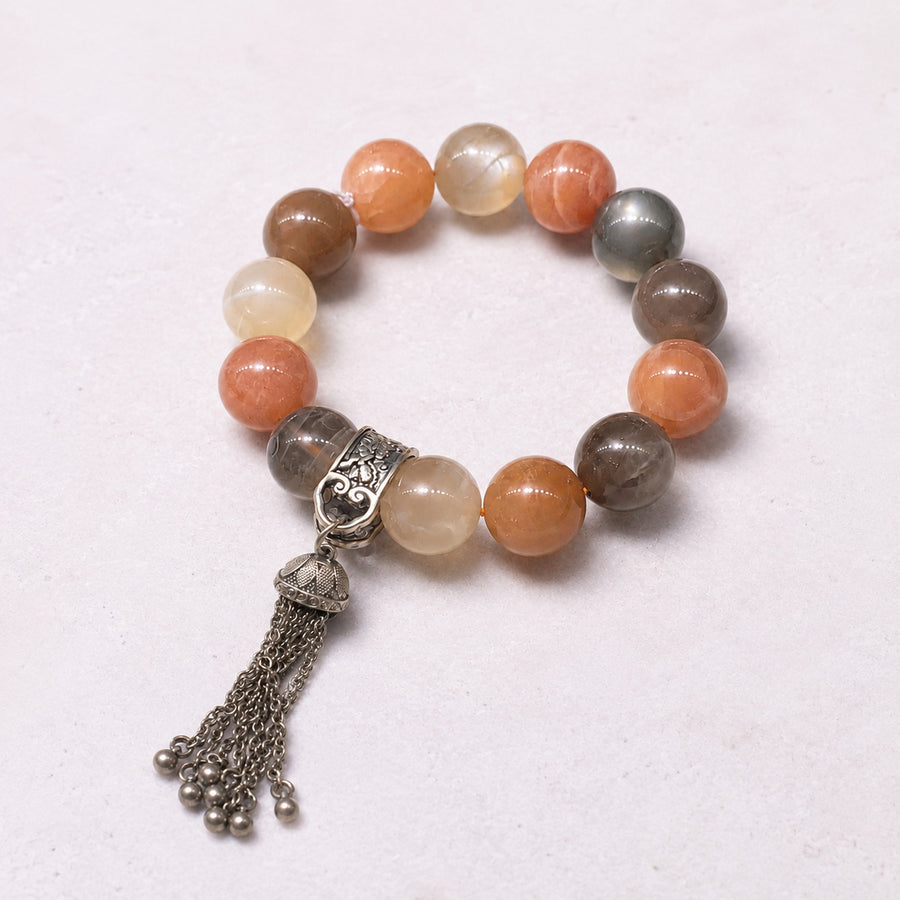 Peach Moon Tassel Bracelet