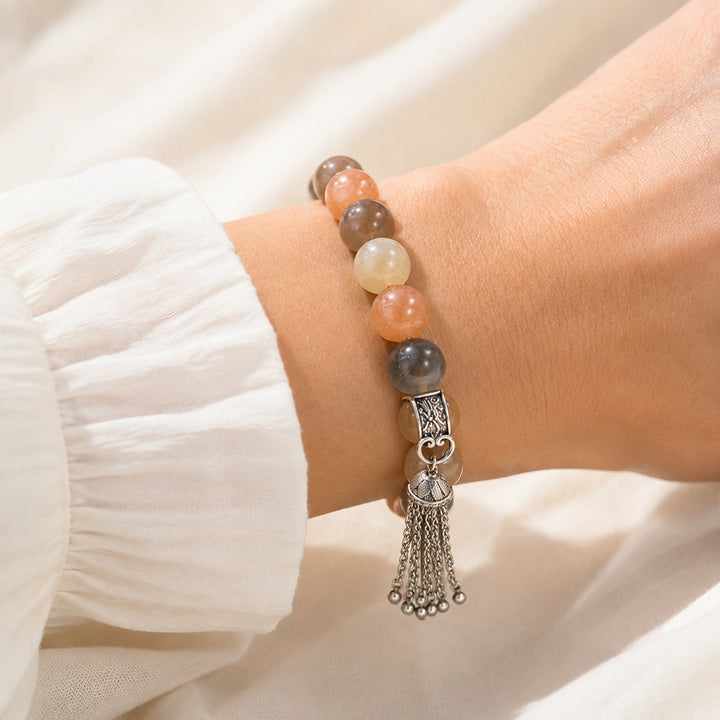 Peach Moon Tassel Bracelet