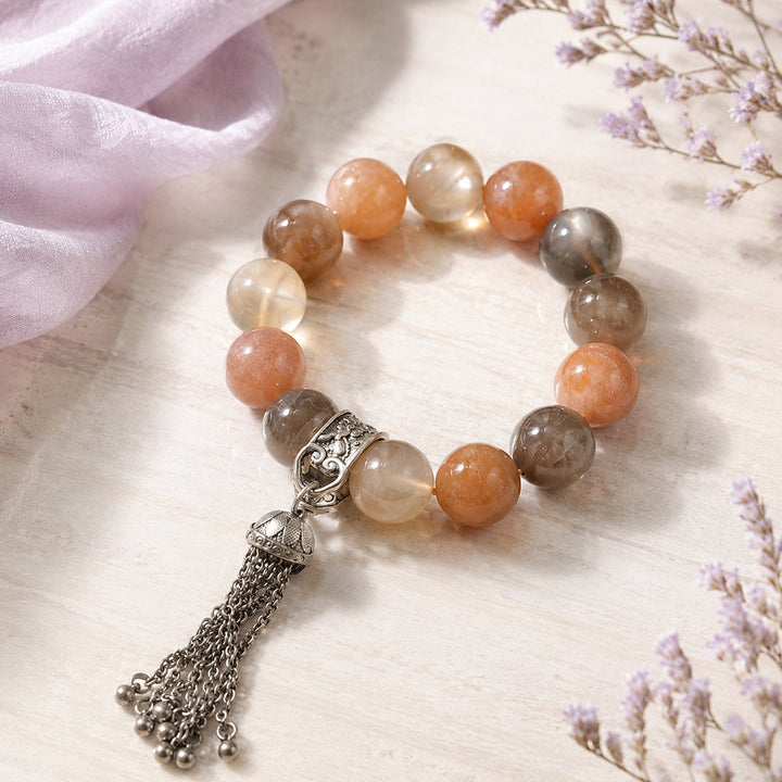 Peach Moon Tassel Bracelet