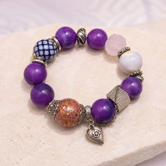 Amethyst Statement Bracelet - bright main