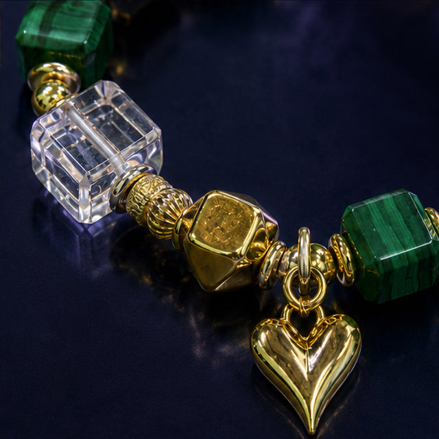 Forest Mosaic Heart Bracelet