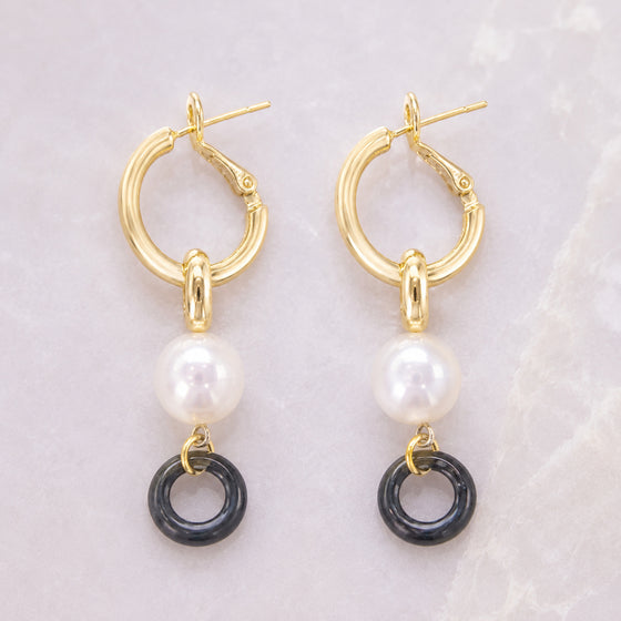 Freshwater Pearl Hoop Earrings