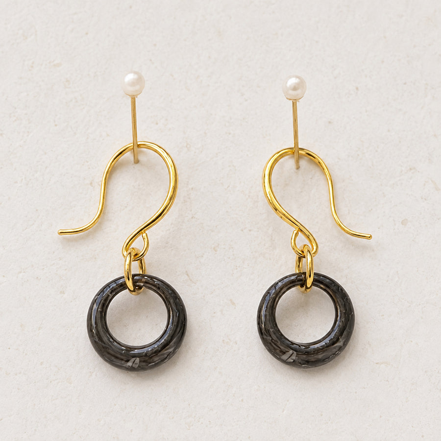 Noir Ring Drop Earrings