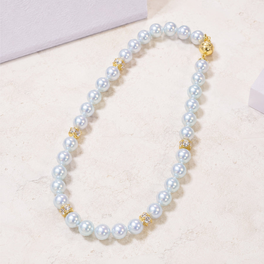 Sky Blue Pearl Necklace