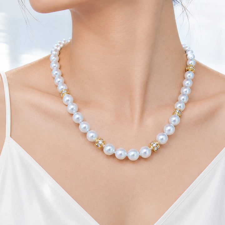 Sky Blue Pearl Necklace