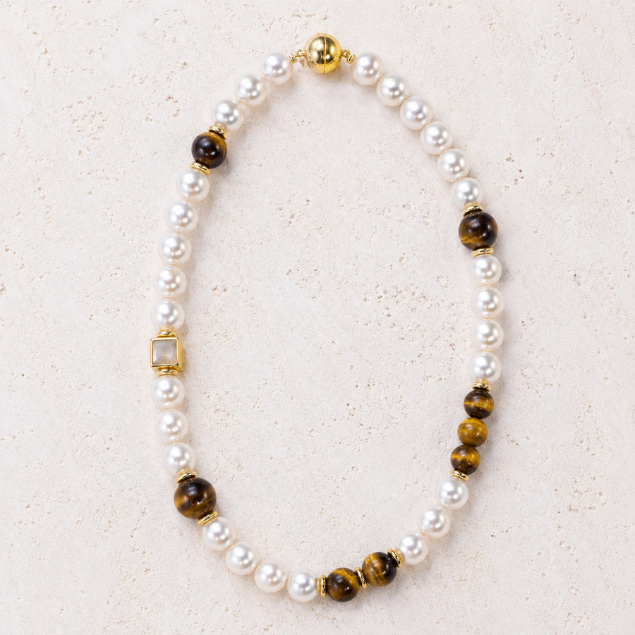 Smoky Tiger Pearl Necklace