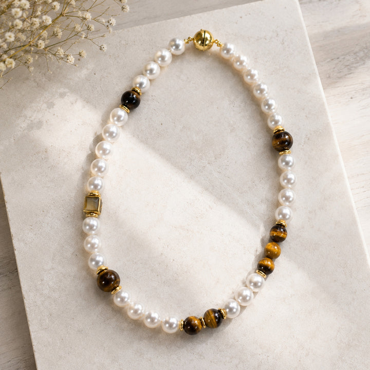Smoky Tiger Pearl Necklace