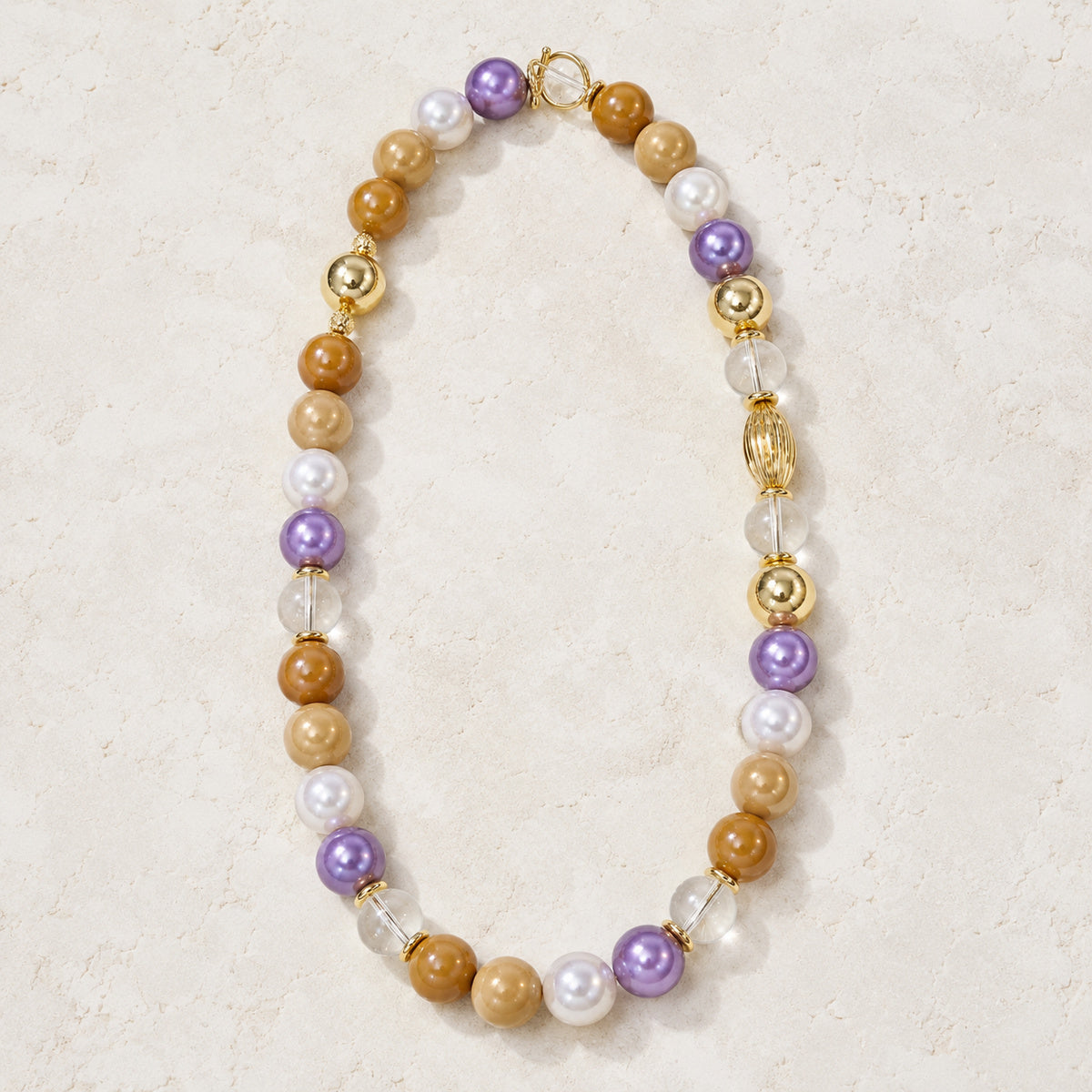 Cocoa Violet Pearl Necklace - bright main