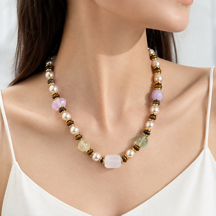 Botanical Mixed Pearl Necklace