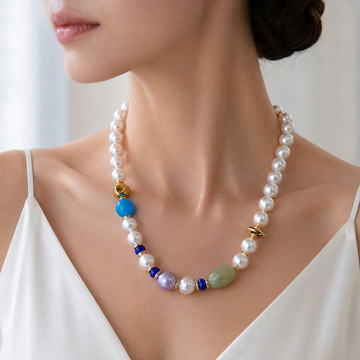 Ocean Green Pearl Necklace