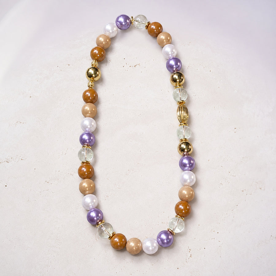 Autumn Lilac Pearl Necklace