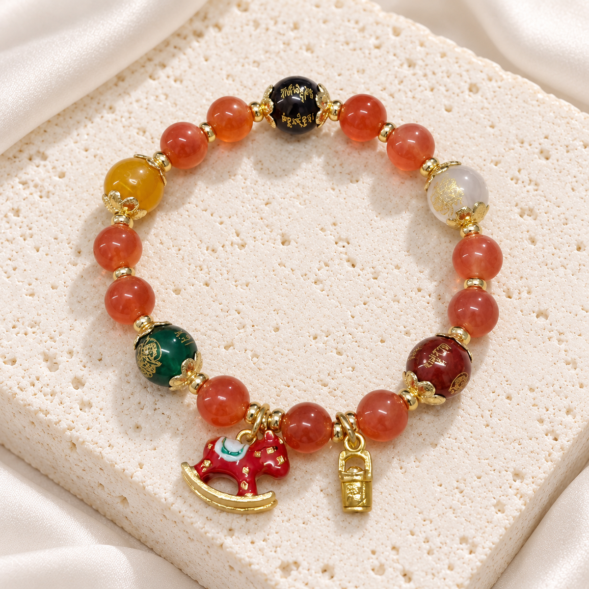 Red Agate Rocking Horse Bracelet — main product view