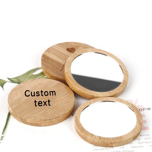 Customized round mirror · Can print important dates and text · Creative home gifts