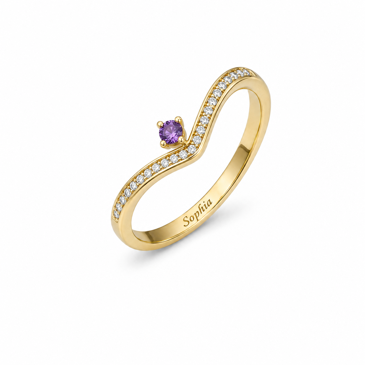 Engraved Gemstone Ring product detail