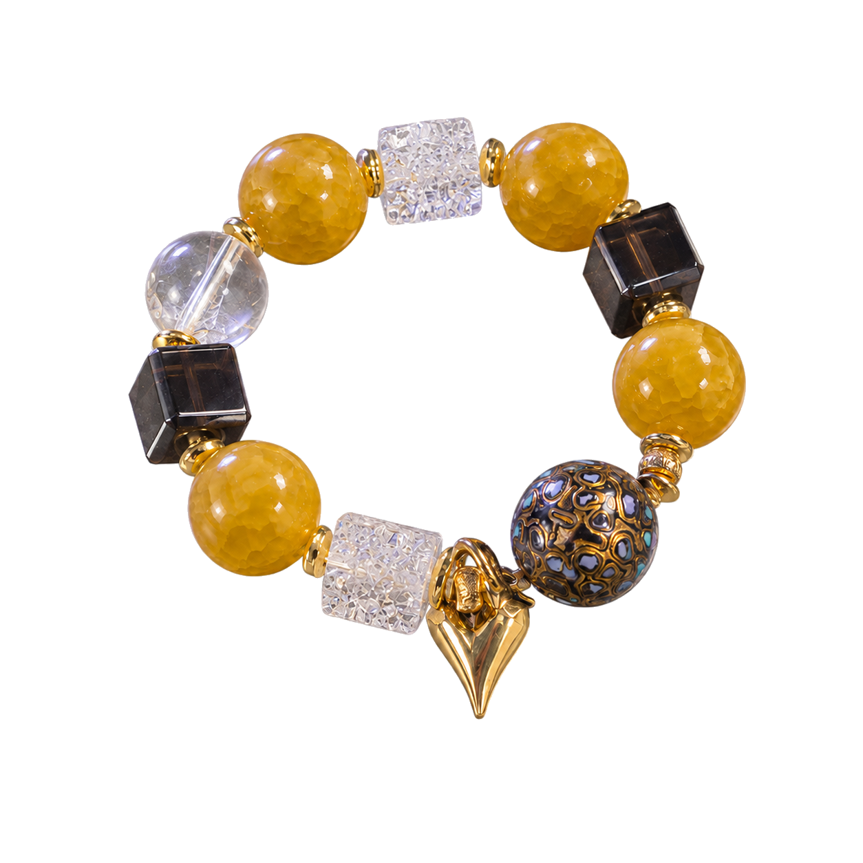 Golden Honey Heart Bracelet